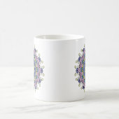 ハンドズ絵画マンダラクロック顔2 コーヒーマグカップ (中央)