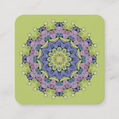 ハンドズ絵画マンダラクロック顔2 スクエア名刺 (正面)