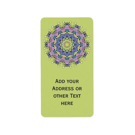 ハンドズ絵画マンダラクロック顔2 ラベル (正面)