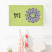 ハンドズ絵画マンダラクロック顔2 横断幕 (インサイチュ)