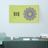 ハンドズ絵画マンダラクロック顔2 横断幕 (トレードショー)