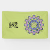 ハンドズ絵画マンダラクロック顔2 横断幕 (横)