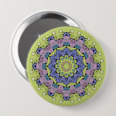 ハンドズ絵画マンダラクロック顔2 缶バッジ (正面&裏面)