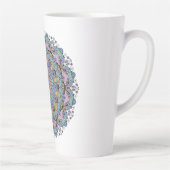 ハンドズ絵画マンダラクロック顔3 カフェラテマグ (右)