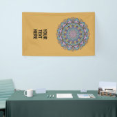 ハンドズ絵画マンダラクロック顔3 横断幕 (トレードショー)