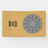 ハンドズ絵画マンダラクロック顔3 横断幕 (横)