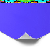 ハンドズ絵画マンダラクロック顔4 ポスター (角)