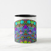 ハンドズ絵画マンダラクロック顔4 マグカップ (中央)