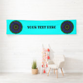 ハンドズ絵画マンダラクロック顔4 横断幕 (インサイチュ)