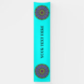 ハンドズ絵画マンダラクロック顔4 横断幕 (縦)