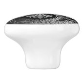 ハンドセ絵を描ラミックノブ – キャビネ芸術的ットプル セラミックノブ (側面)