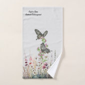 ハンドセ色彩の鮮やかイロンバラ蝶 バスタオルセット (ハンドタオル)