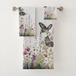 ハンドセ色彩の鮮やかイロンバラ蝶 バスタオルセット