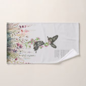 ハンドセ色彩の鮮やかイロンバラ蝶 バスタオルセット (ハンドタオル)