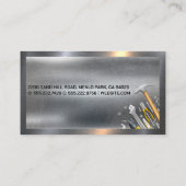 ハンドソーシティロゴ |建築作業者 |鉄鋼 名刺 (裏面)