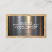 ハンドソーシティロゴ |金属と木材の建築 名刺 (裏面)