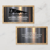 ハンドソーシティロゴ |金属と木材の建築 名刺 (正面/裏面)