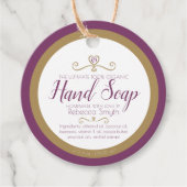 ハンドソープ原料パープル金ゴールド製品ラベル フェイバータグ (正面)