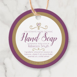 ハンドソープ原料パープル金ゴールド製品ラベル フェイバータグ