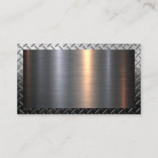 ハンドソー建築ロゴ | メタリックビジネスCa 名刺 (裏面)