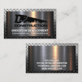 ハンドソー建築ロゴ |メタリック 名刺 (正面/裏面)