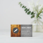 ハンドソー | 木材と鋼材 名刺 (スタンド正面)