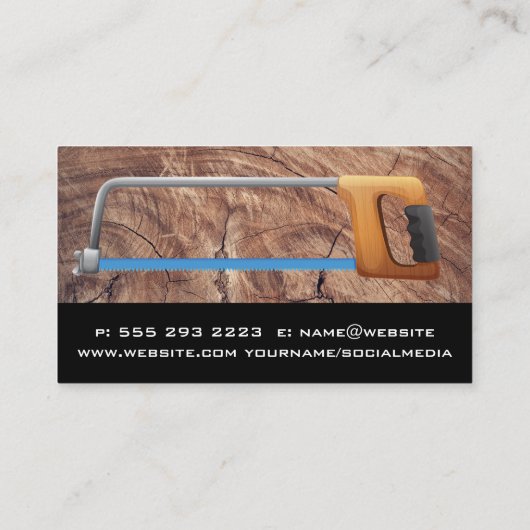 ハンドソー |木目 名刺 (裏面)