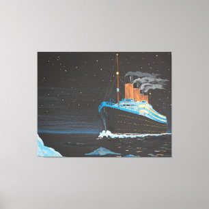 ハンドタイ絵を描タニック航海キャンバスアート キャンバスプリント