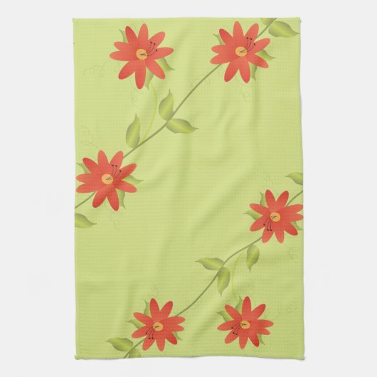 ハンドタオルオレンジライム キッチンタオル (縦)