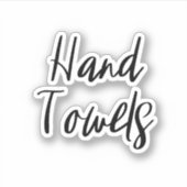 ハンドタオル収納ステッカー シール (正面)