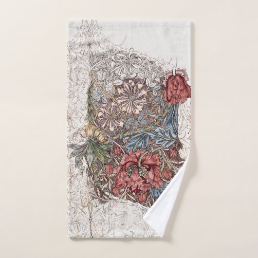 ハンドタオル： WILLIAM MORRIS :ハニーサックル+チューリップ ハンドタオル (ハンドタオル)