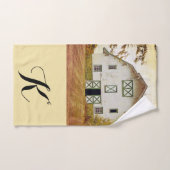 ハンドタパーソナライズされたオルサンセットバーンカントリー素朴 ハンドタオル (ハンドタオル)