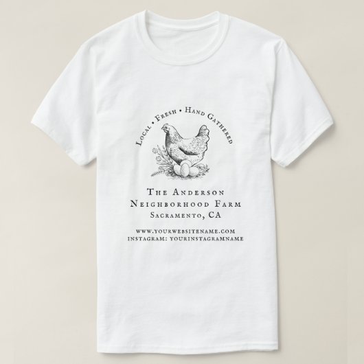 ハンドチ描キン脚本家農業 Tシャツ (デザイン正面)