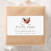 ハンドチ絵を描キンファームまたは卵カートンのラベル ラベル (インサイチュ)