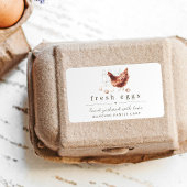 ハンドチ絵を描キンファームまたは卵カートンのラベル ラベル