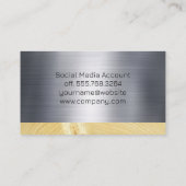 ハンドツールリペアマンロゴ |メタルウッド 名刺 (裏面)