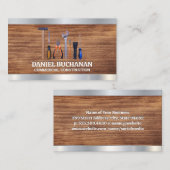 ハンドツール | 木材と金属 名刺 (正面/裏面)