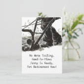 ハンドトゥプラウリタイアメント招待状B&Wカスタマイズ 招待状 (スタンド正面)