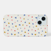 ハンドトス・トライアングル柄 iPhone 15ケース (裏面横)