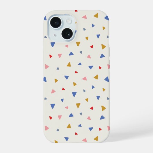ハンドトス・トライアングル柄 iPhone 15ケース (裏面)