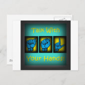 ハンドトーク(2) ポストカード (正面/裏面)