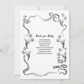 ハンドドお洒落ロードブックベビー、ベビーシャワー 招待状 (裏面)