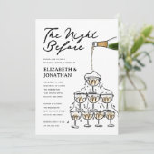 ハンドドラウンドシャンパンタワーリハーサルディナー 招待状 (スタンド正面)