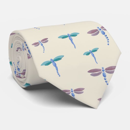 ハンドドラゴ絵を描バエのアクリル模様 ネクタイ (ロール)