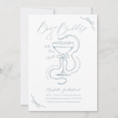 ハンドドロウドボウズ&バブルカクテルブライダルシャワー 招待状 (正面)