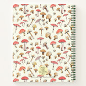 ハンドドロッシュマッシュルームボホコテージコア ノートブック (裏面)