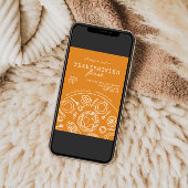 ハンドドロッドサンクスギビングディナードードル招待状 招待状