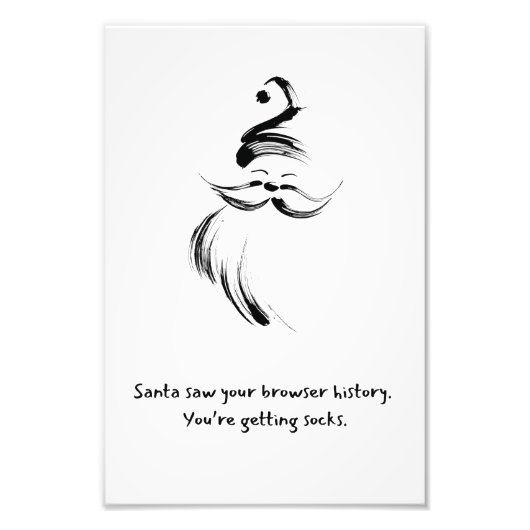 ハンドドロッドサンタクロース引用文 フォトプリント            (正面)