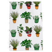 ハンドドロッドハウスプラント誕生日 ミディアムペーパーバッグ (裏面)