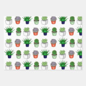 ハンドドロッドハウスプラント誕生日 ラッピングペーパーシート (正面2)